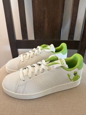Adidas Disney Kids Girls Boys Kermit Sneakers White Green Size 3.5